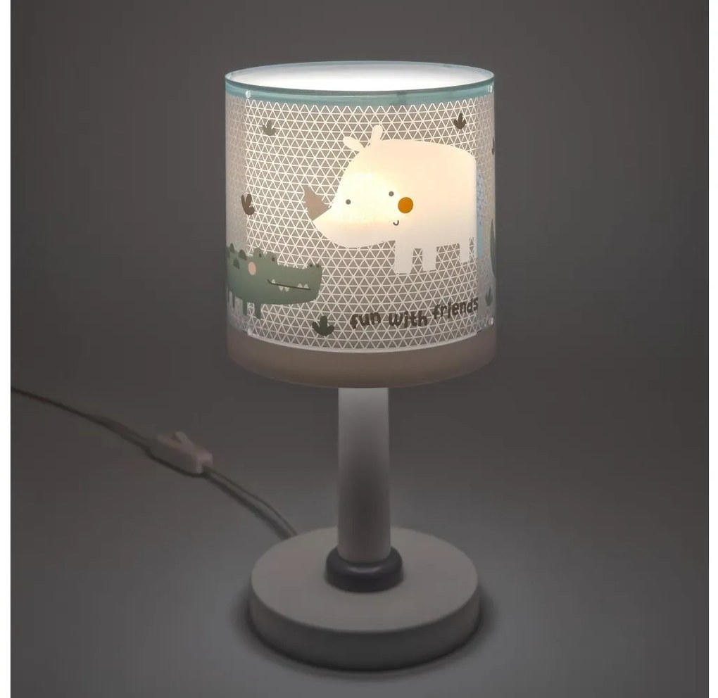Dalber 60621N - LED детска лампа RHINO&CROCO 1xG4/4W/230V сива