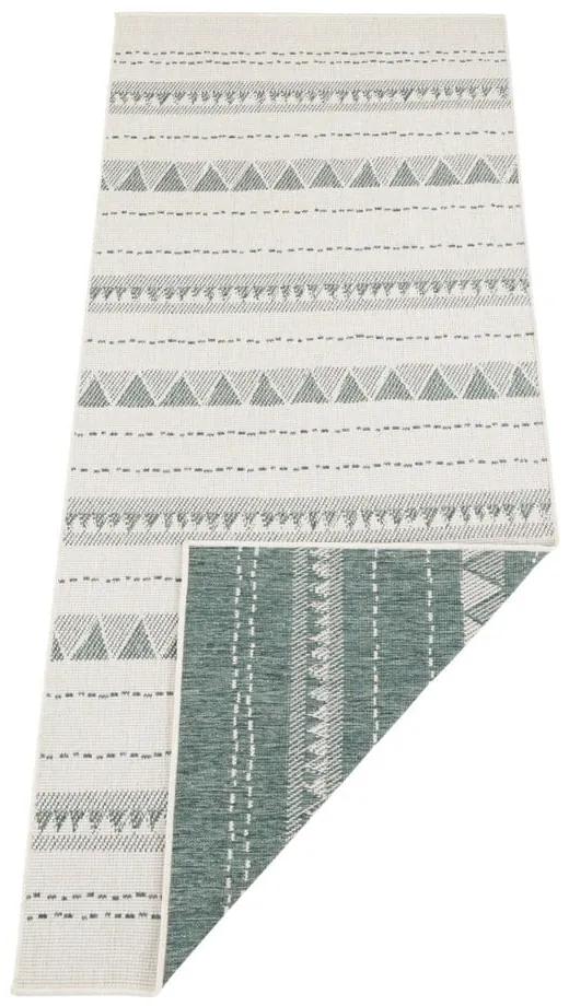 Зелен и кремав килим на открито , 80 x 250 cm Bahamas - NORTHRUGS