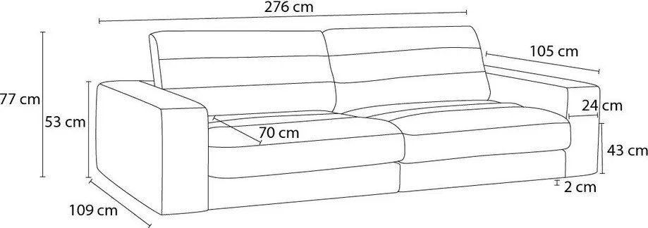 Бежов кадифен диван 276 cm Sierra – Bobochic Paris