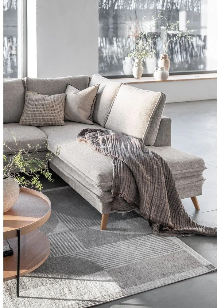 Бежов разтегателен ъглов диван (десен ъгъл) Charming Charlie – Miuform