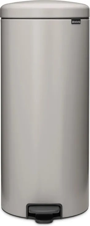 Кош за боклук с педал Brabantia NewIcon 1010442, 30 л, Плавно затваряне, Противоплъзгаща основа, Светлосив