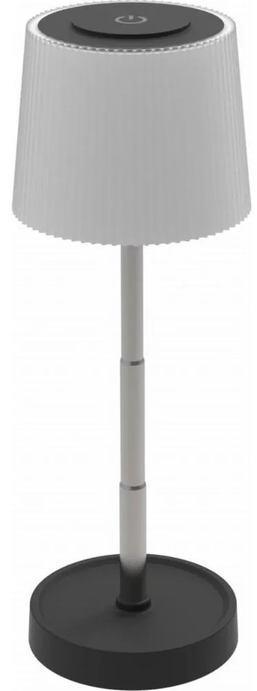 Димируема външна презареждаема настолна LED лампа LED/2W/5V IP44 1200 mAh сива