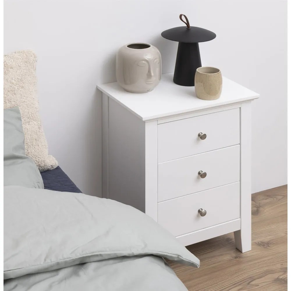 Бяло нощно шкафче Linnea - Actona