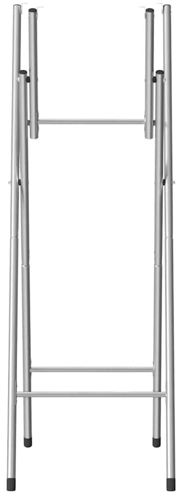 288464 vidaXL Сгъваеми крака за бар маса сребристи 45x53x108 см стомана