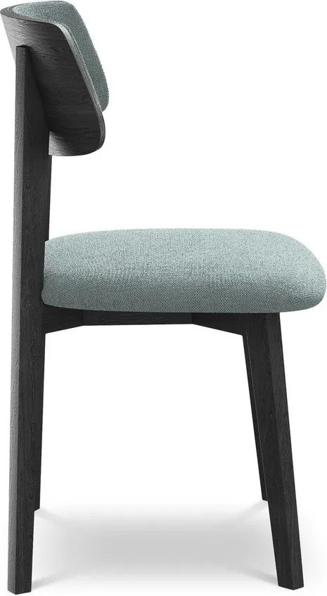 Син трапезен стол от масивна дървесина Niu – Makamii