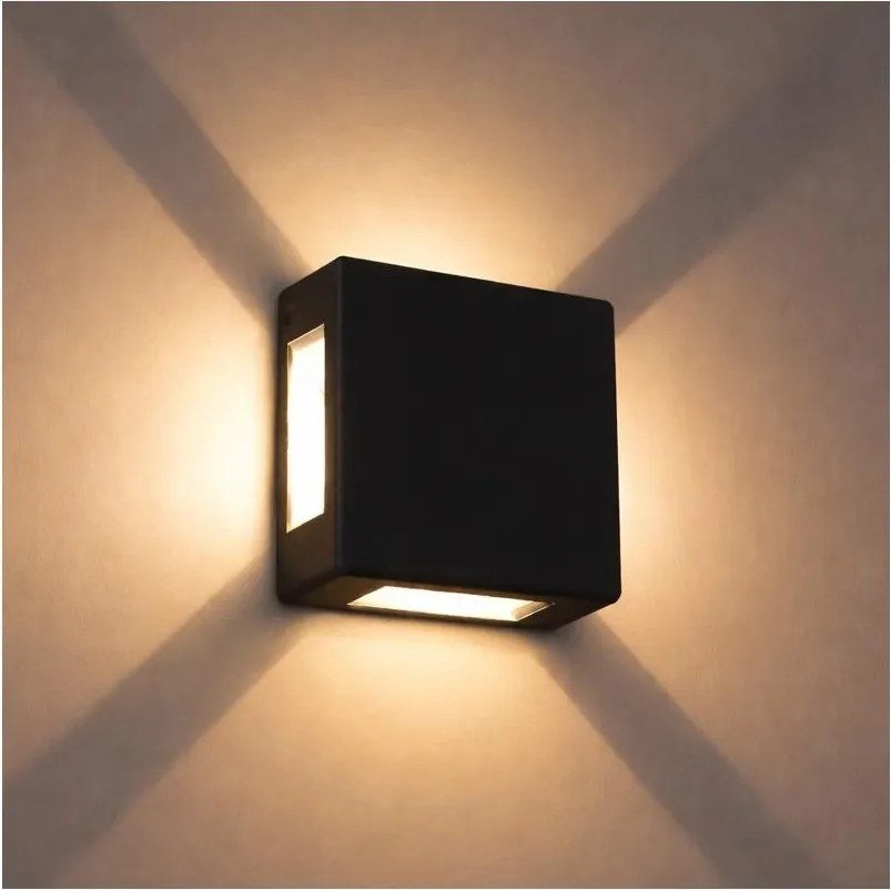 Brilagi - LED външно стенно осветително тяло QUADRAY LED/6W/230V черно IP54