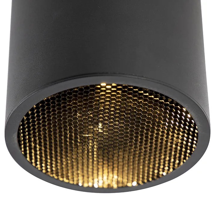 Дизайнерски повърхностно монтиран прожектор черен GU10 111mm - Impact Honey