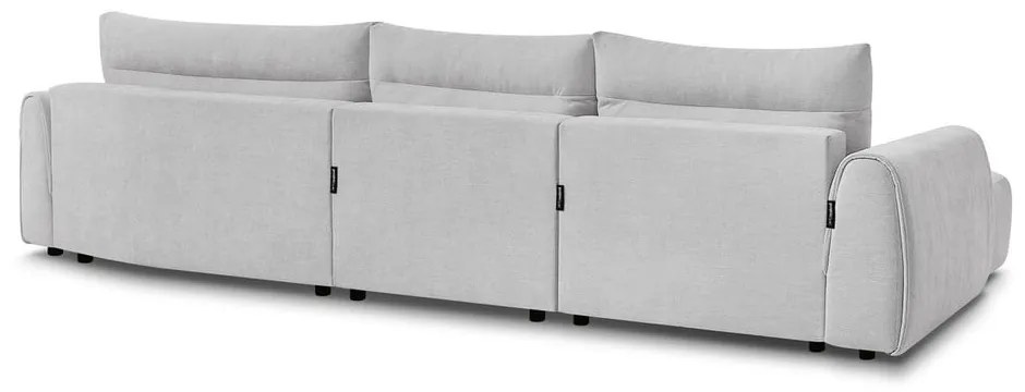 Светлосив ъглов диван Aden – Bobochic Paris