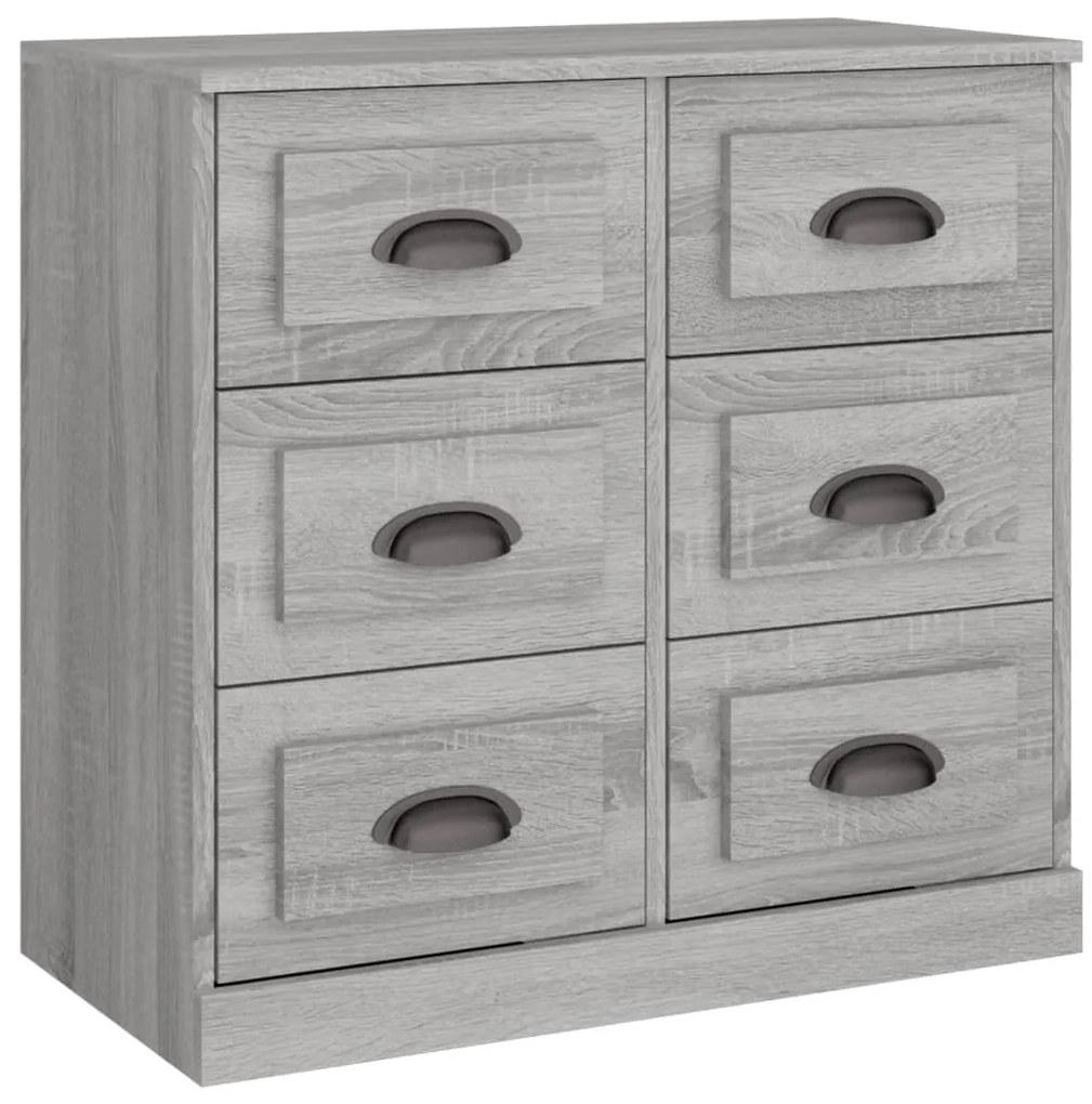 816438 vidaXL Сайдборд, сив сонома, 70x35,5x67,5 см, инженерно дърво