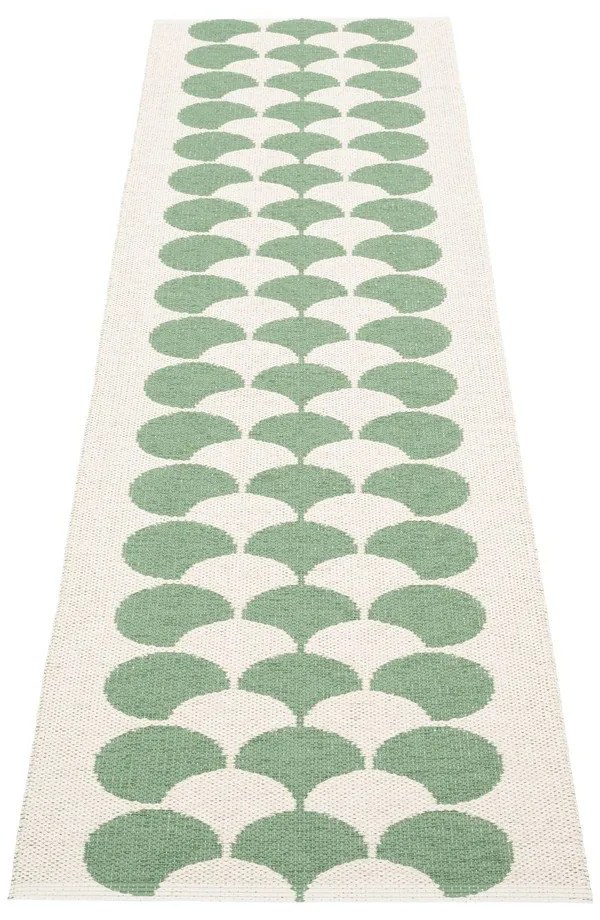 Зелена и кремава пътека за открито и закрито 70x250 cm Poppy Oregano – Pappelina