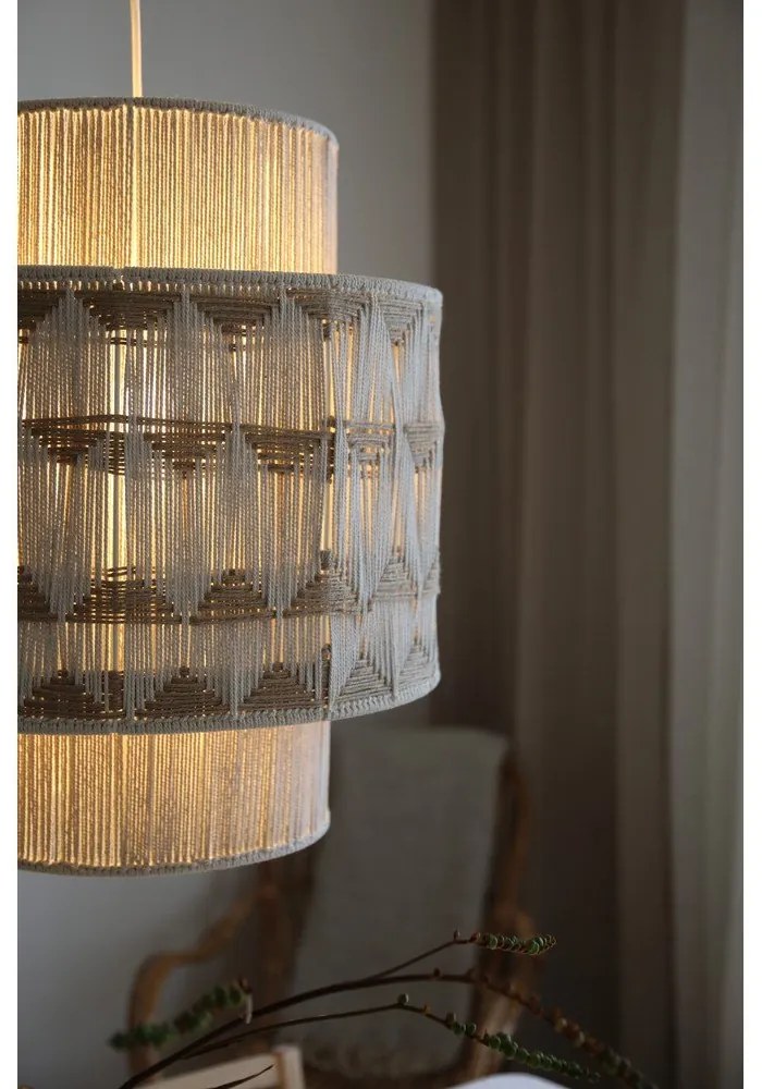 Висящо осветително тяло в естествен цвят с текстилен абажур/с абажур от юта ø 45 cm Ano – Markslöjd