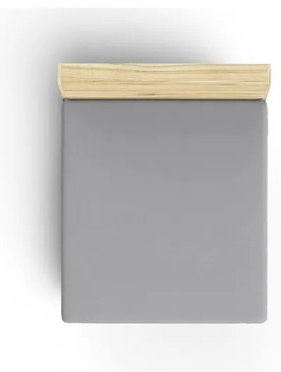 Сив чаршаф от еластичен памук 160x200 см - Mijolnir