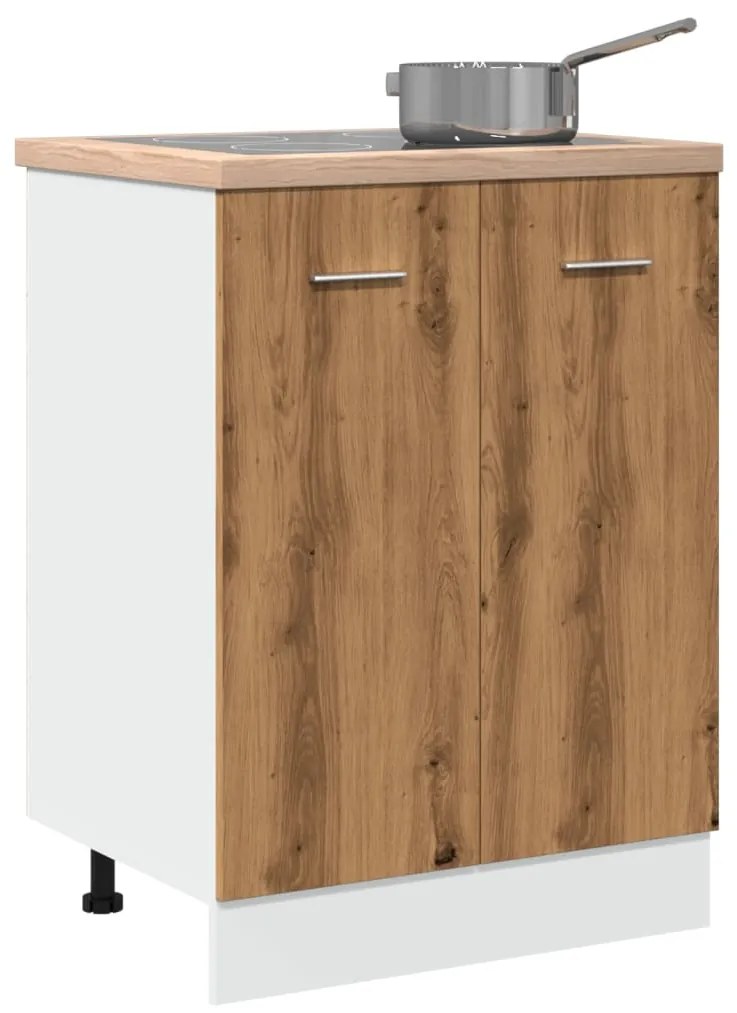 856075 vidaXL Долен шкаф Lyon Artisan Дъб 60x46x81,5 cm Инженерна дървесина