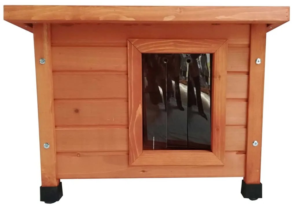 430687 @Pet @Pet @Pet Външна котешка къща, 57x45x43 см, дърво, кафява