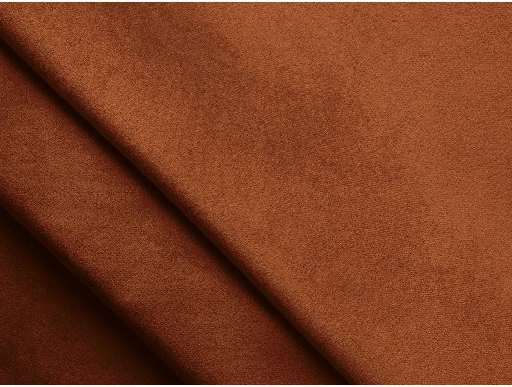 Теракотен кадифен ъглов диван (U форма) Lani – Makamii