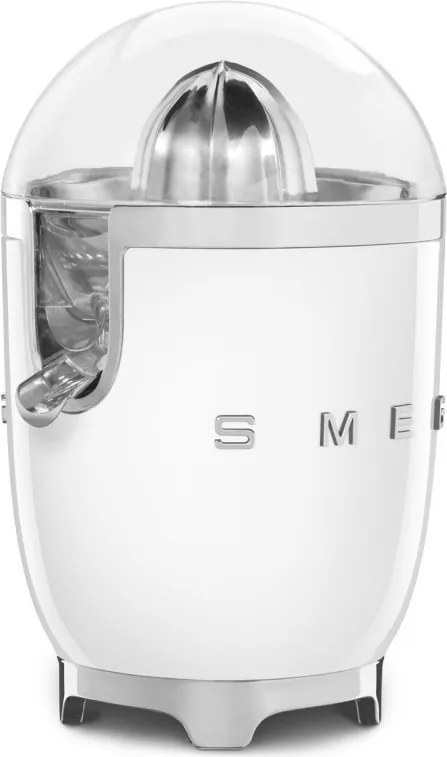 Електрическа цитрус преса Smeg CJF11WHEU, 70 W, Антикапкова система, Противоплъзгаща се основа, Бял