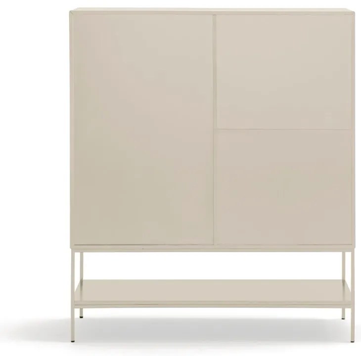 Кремаво шкафче 120x140x45 cm Platt – Teulat