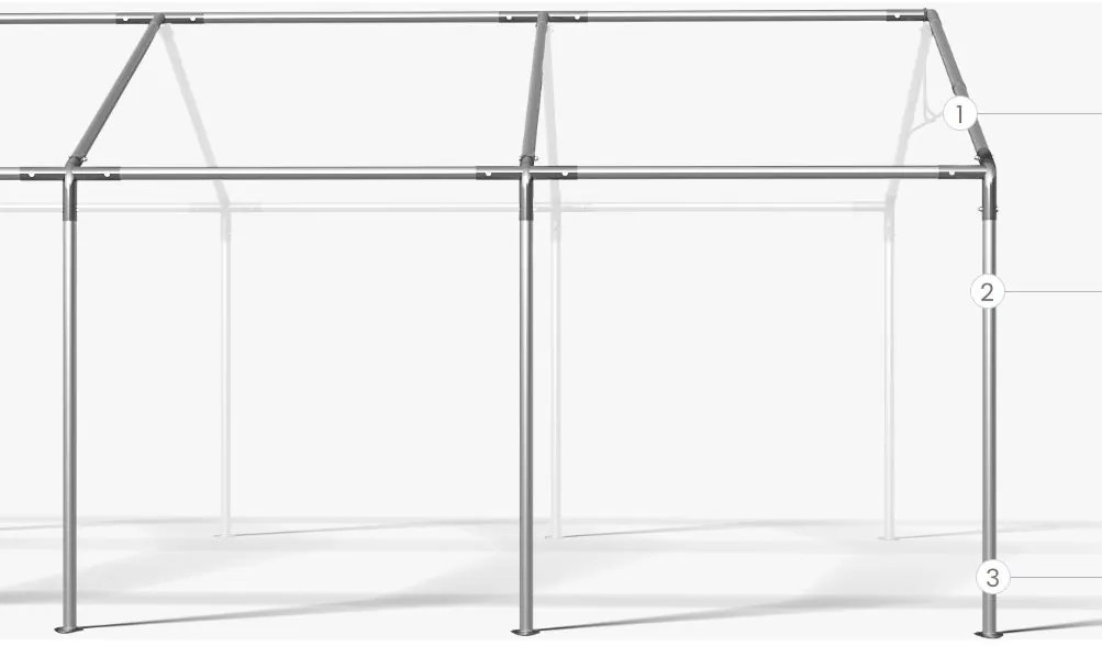 Шатра/гараж 3x6x2m Comfort PE 240g