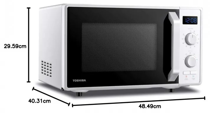 Микровълнова фурна Toshiba MW2-AG23PWH, 23 л, 900W, Grill 1000W, Дигитален дисплей, Таймер, Бял