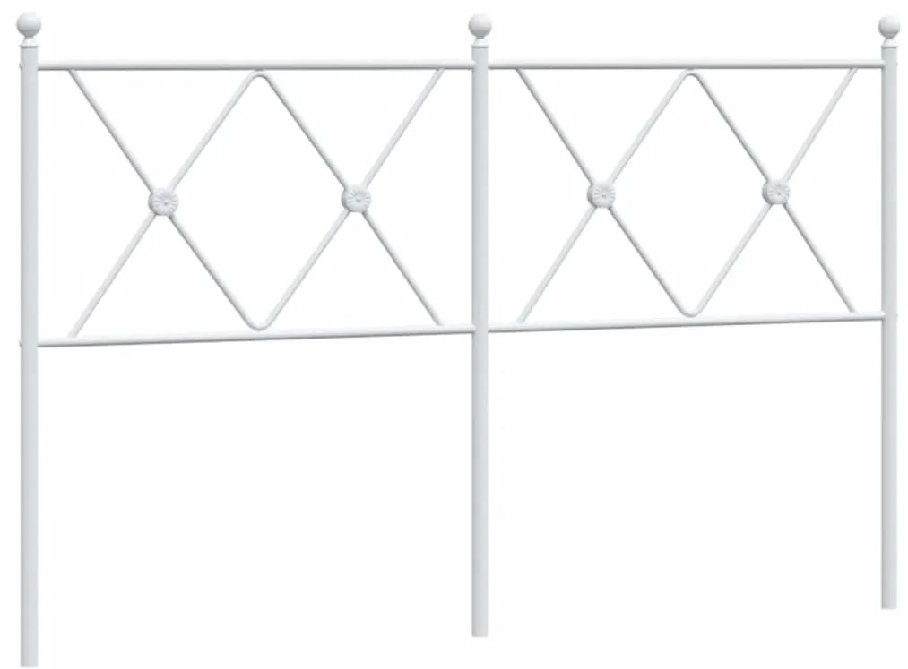 376584 vidaXL Метална резервна табла за легло, бяла, 140 см