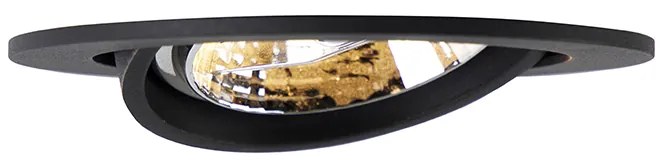 Комплект от 6 модерни черни наклоняеми вградени прожектора AR70 - Cisco