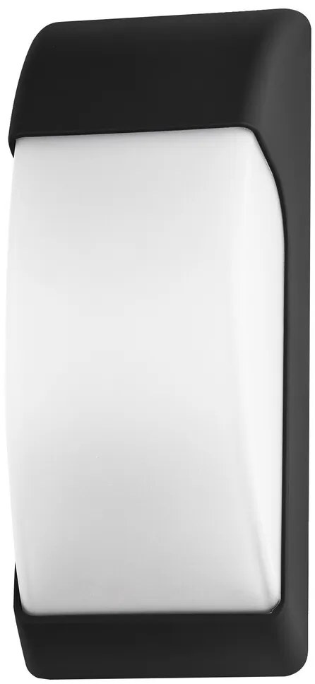 RABALUX 7796 Opole, външна стенна пластмасова лампа, E27 1xMAX 12W, матово черно, IP65, 13x32cm - 7796