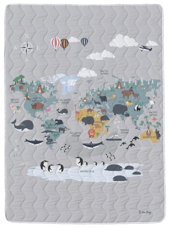 Олекотени одеяло и калъфка за възглавница в комплект от памучен сатен 140x200 cm – Butter Kings