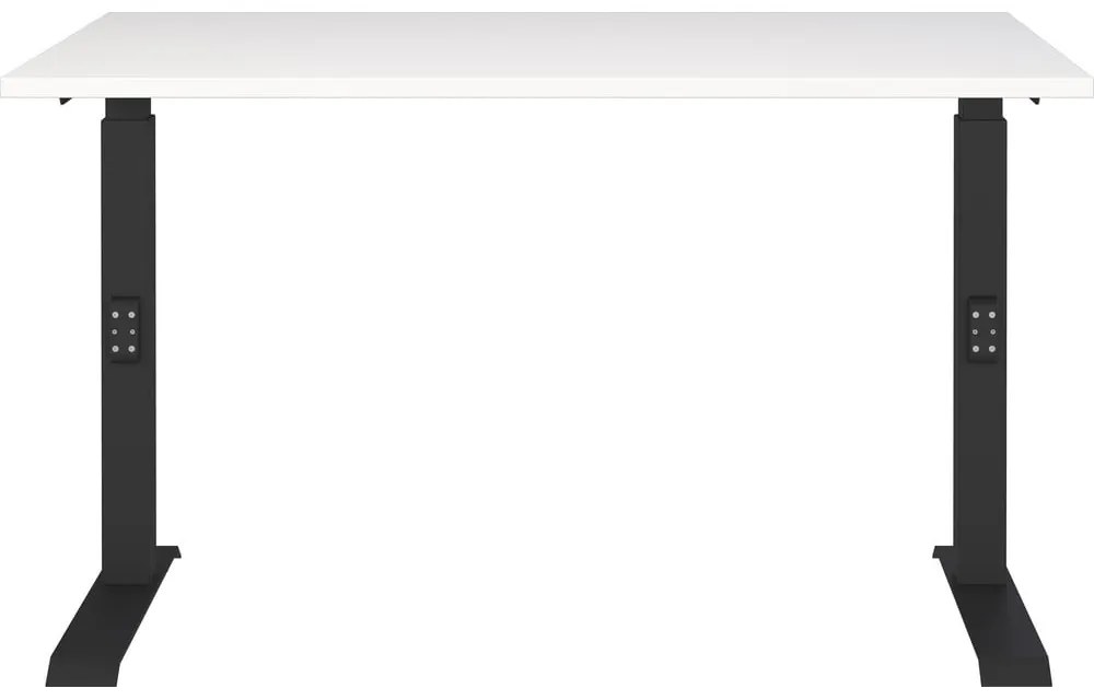 Работна маса с регулируема височина с бял плот за маса 80x120 cm Downey – Germania