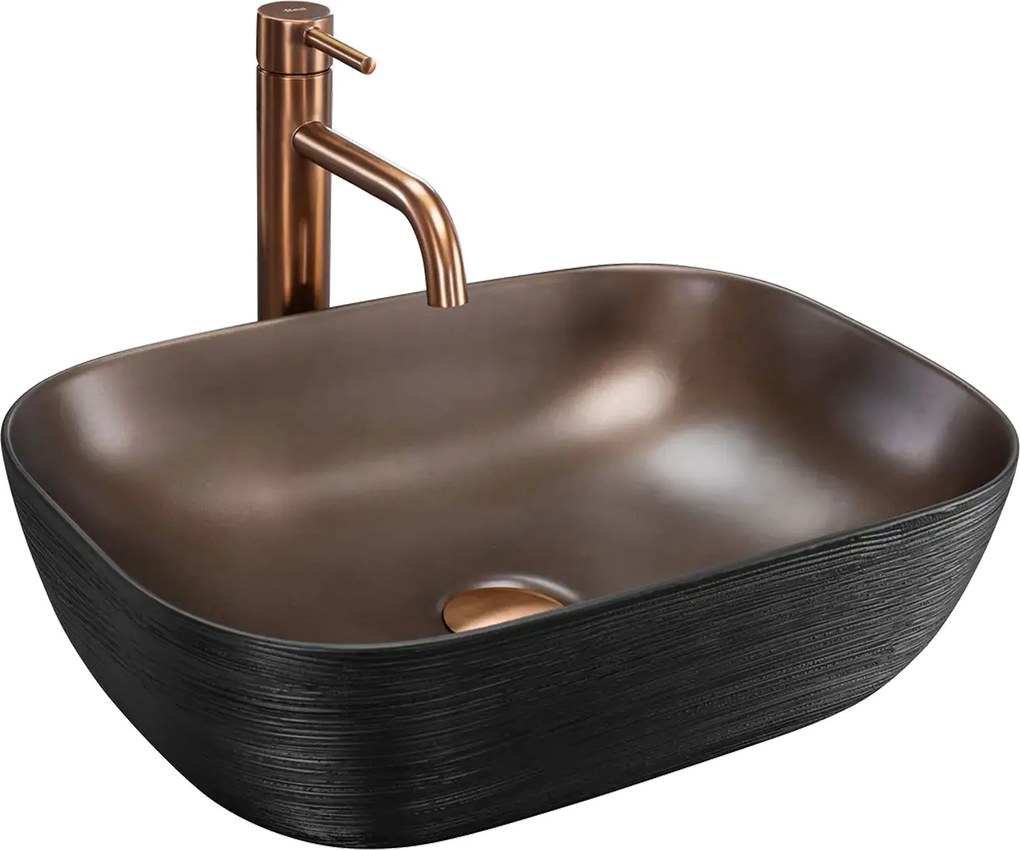 Умивалник за плот Rea Belinda COPPER BRUSH / Black