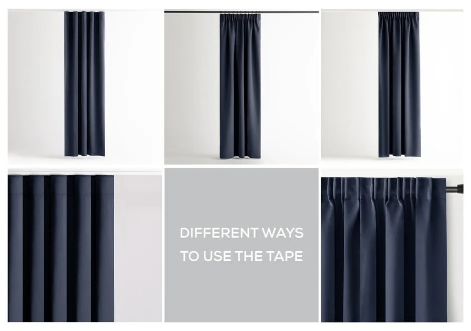 Тъмносиньо затъмняващо перде 140x245 cm Kierra – Restilo