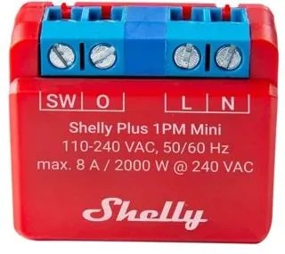 Shelly Микромодул Smart реле 1х On/Off 8A с мерител изисква неутрала Shelly Plus 1PM Mini - 265666