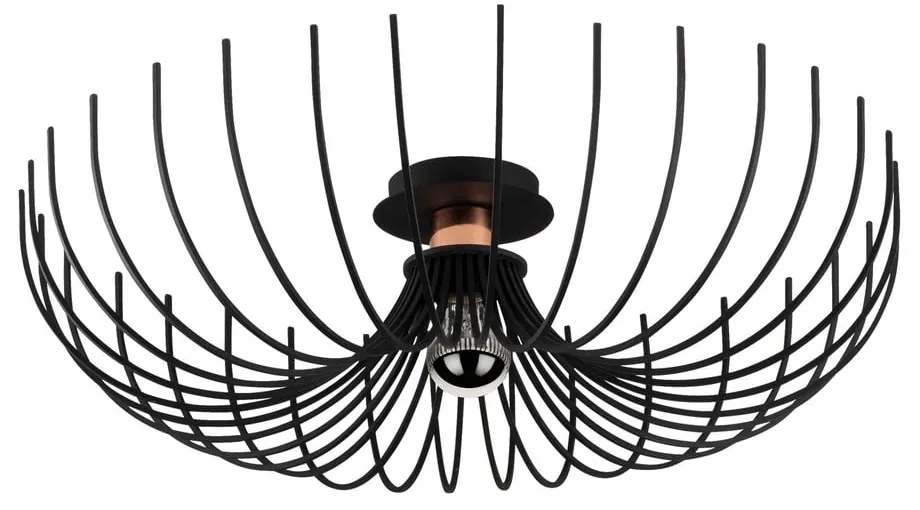 Черно осветително тяло за таван с метален абажур ø 56 cm Aspendos – Opviq lights