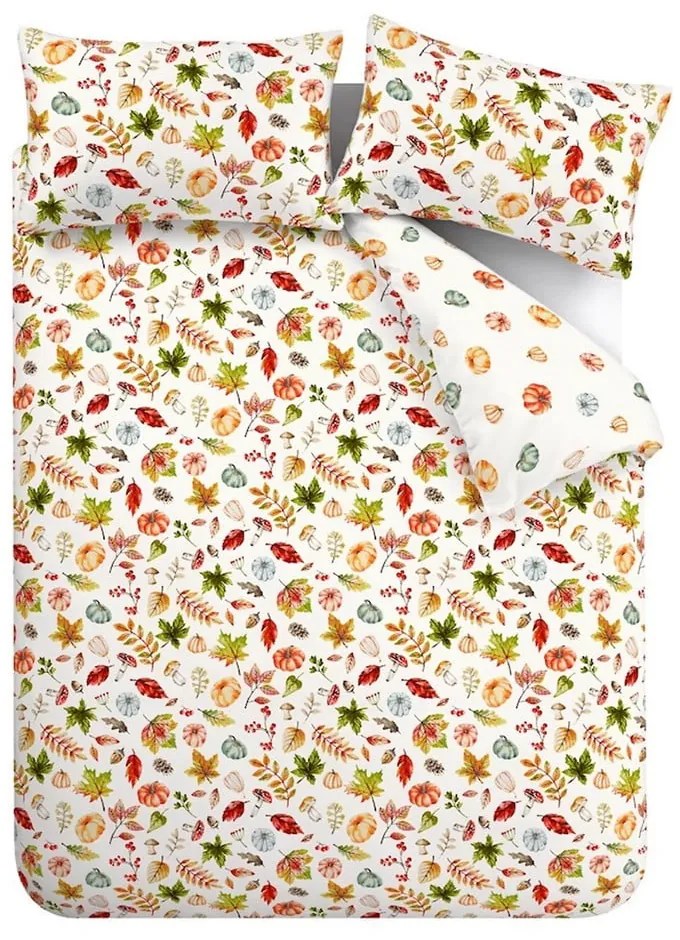 Кафяво двойно удължено спално бельо 230x220 cm Autumn Pumpkins – Catherine Lansfield