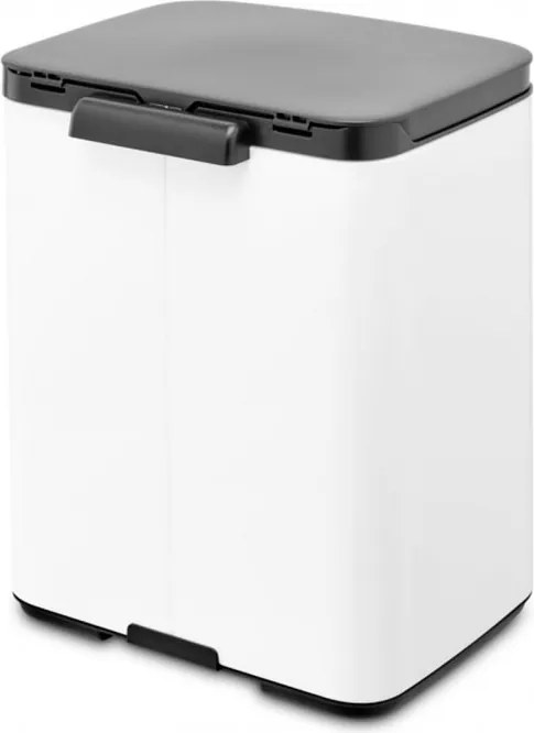 Кош за боклук Brabantia Bo Small 1006627, 7 л, Плавно и безшумно отваряне, Противоплъзгаща основа, Бял