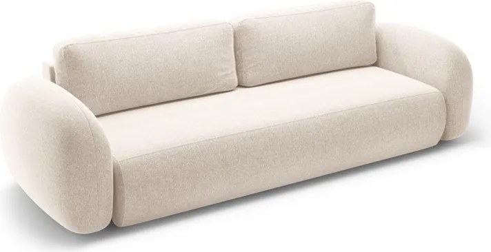 Кремав шенилов сгъваем/с място за съхранение диван 262 cm Tonale – Cosmopolitan Design