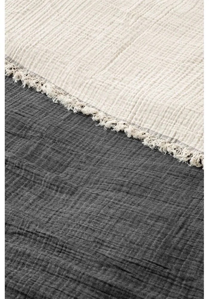 Тъмносива муселинова покривка за двойно легло 230x250 cm - Mijolnir