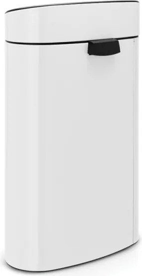 Кош за боклук Brabantia Touch Bin New 649729, 40 л, Безшумно и плавно затваряне, Плосък гръб, Бял