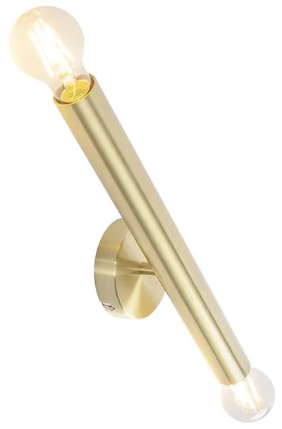 Хотелски шик стенна лампа злато 2 светлини - Tubi