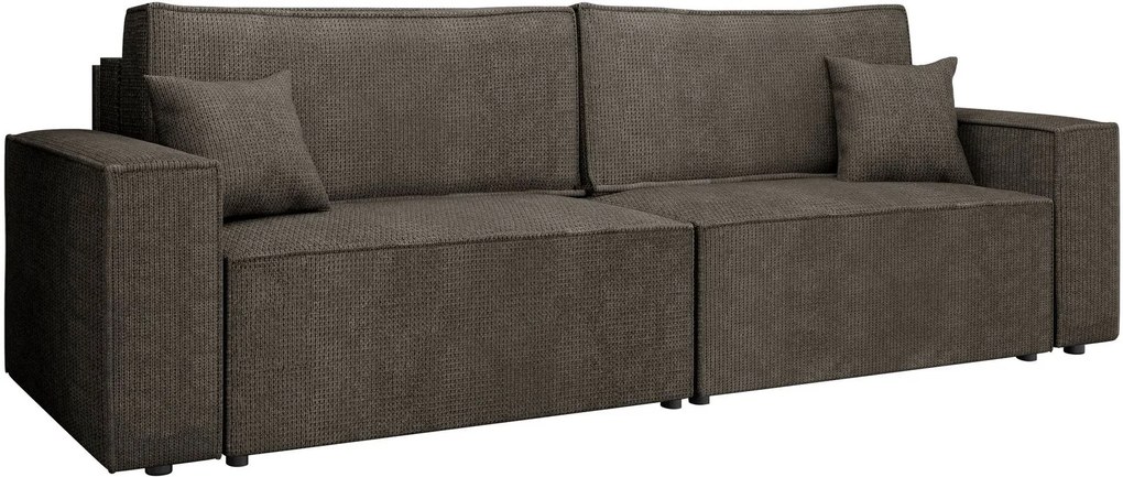 Разтегателен диван Karl двуместен-Тъмнокафяв