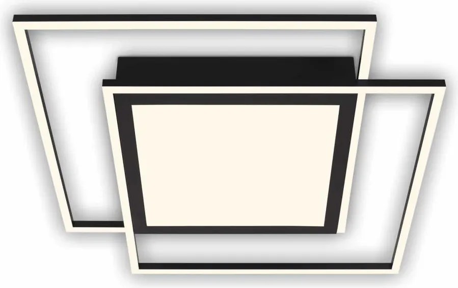 Brilo - LED таванно осветително тяло 2xLED/16W/230V + LED/19W 51,5x51,5 см черно