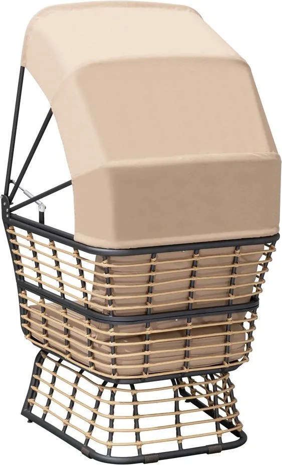 Бежово метално градинско кресло Paros – Garden Pleasure