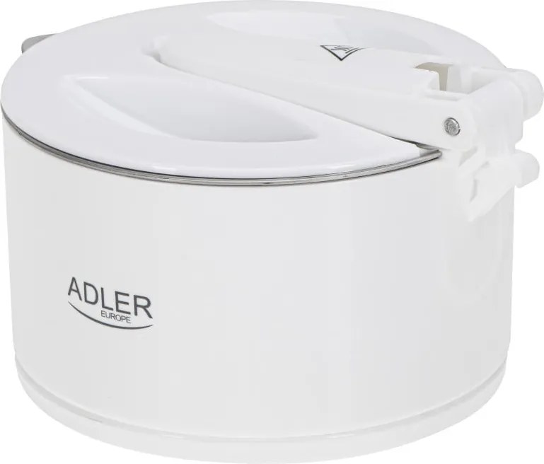 Туристическа ел.кана Adler AD 1377, 600W, 0.6 л, Сгъваем силиконов корпус, Защита от прегряване, Светлинен индикатор, Бял