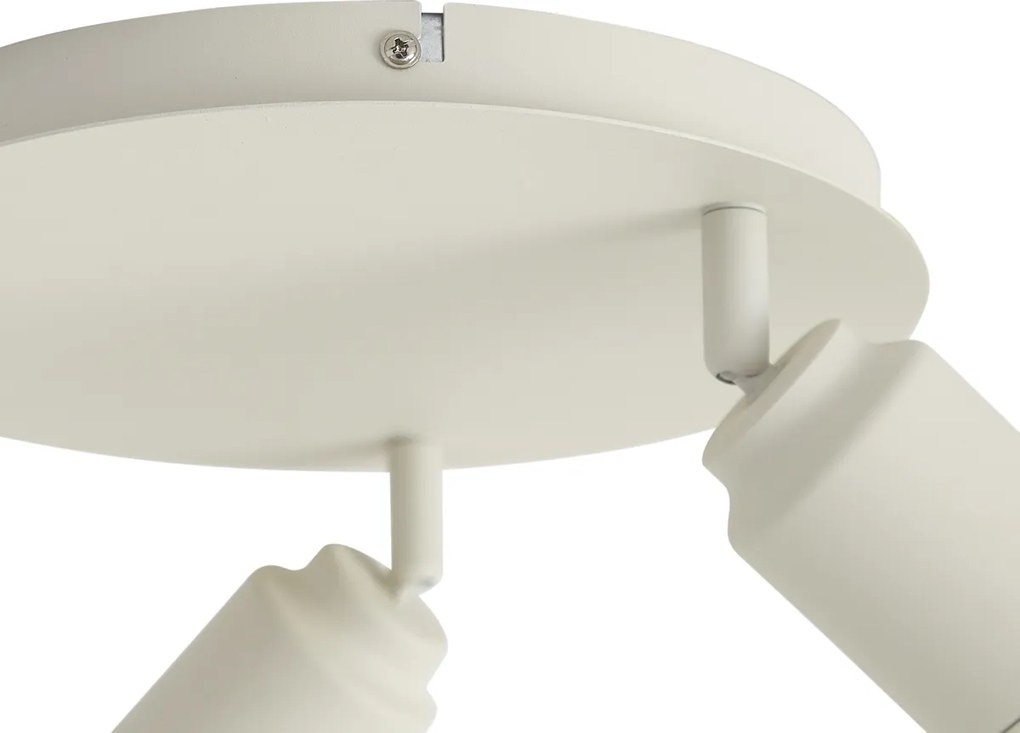 Модерен вграден спот бежов 3 светлини IP44 - Ducha