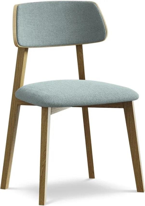 Син трапезен стол от масивна дървесина Niu – Makamii