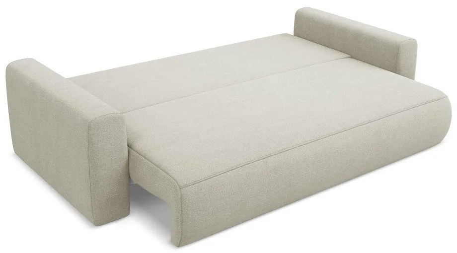 Бежов разтегателен диван с място за съхранение 238 cm Kapua – Makamii