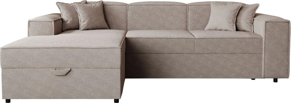 Ъглов диван Santos-Сребристо сив ляв