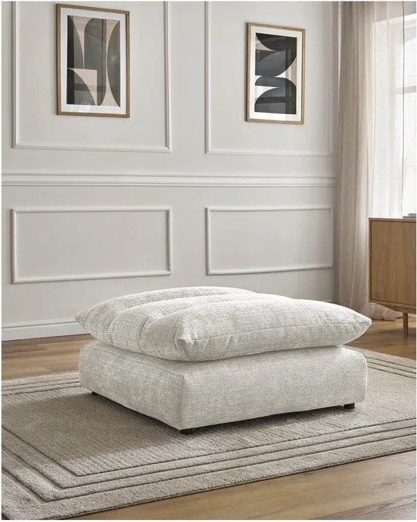 Бяла шенилова табуретка Neil – Bobochic Paris