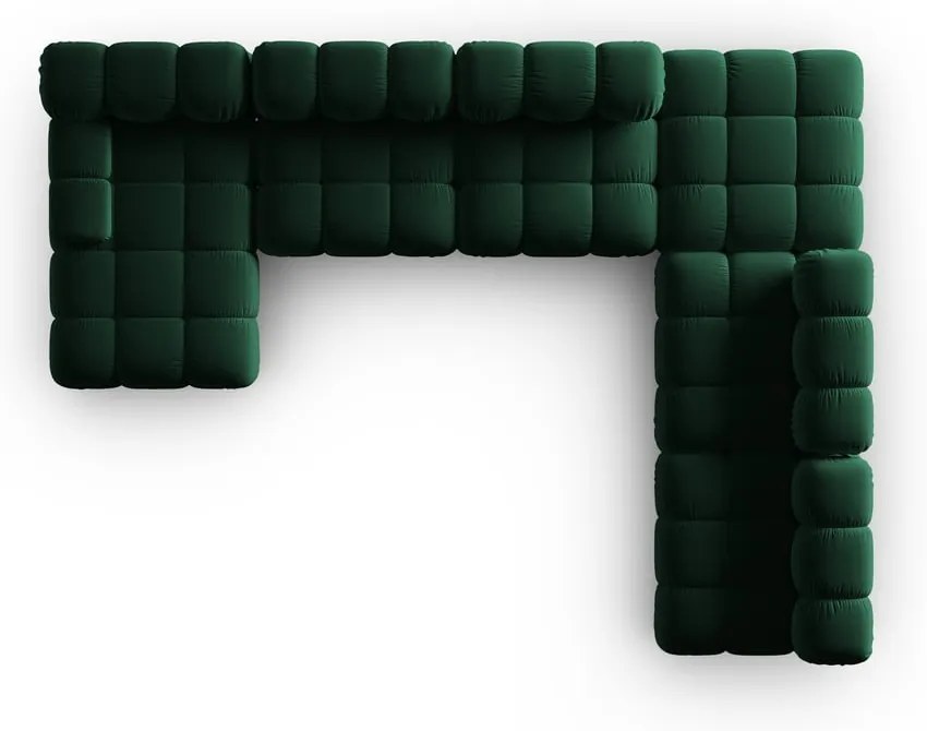 Зелен кадифен диван 379 cm Bellis - Micadoni Home
