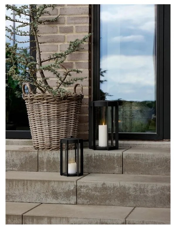 Черен LED фенер с USB (височина 25 cm) Firefly – Zone