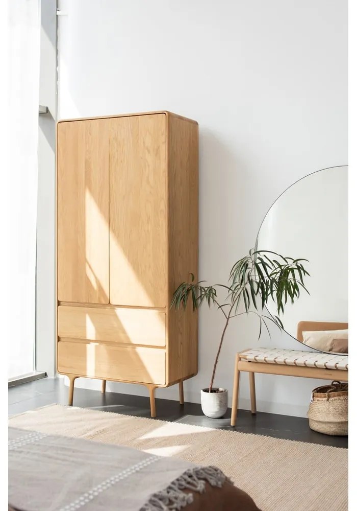 Пейка в бял/естествен цвят Klupa - Gazzda